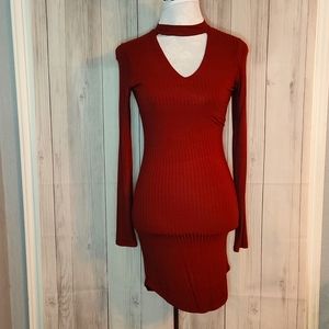 Red/Wine Dress-Size Small